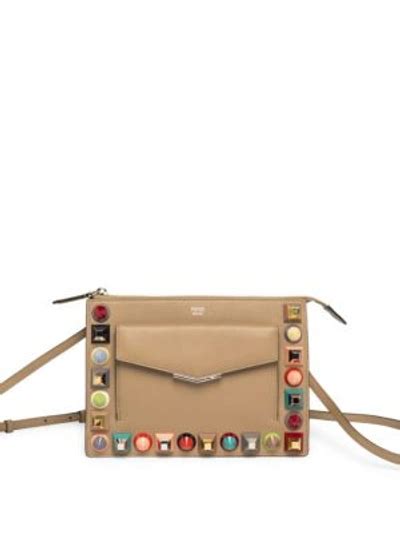 fendi multicolor studded leather pouch|Women's Fendi Handbags .